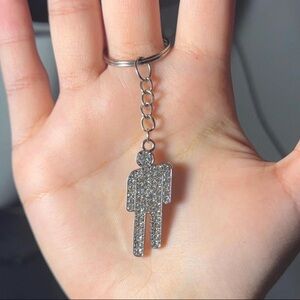 Billie Eilish Silver Blohsh Keychain